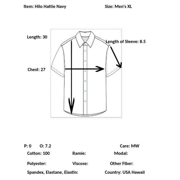 Retro Hilo Hattie Hawaiian Shirt Mens XL Floral Plumeria Leaf Aloha Beach Blue - Picture 10 of 10